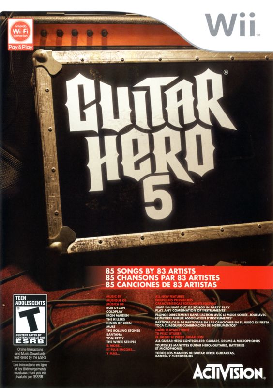 Guitar Hero 5 box art for Xbox 360